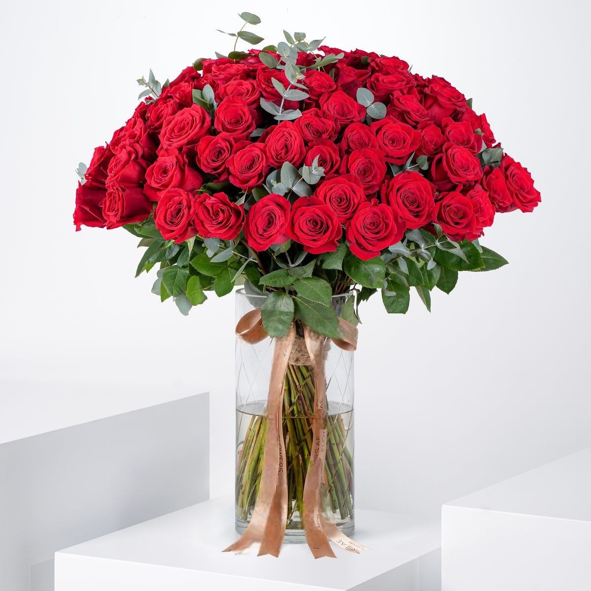 100 Red Roses Vase